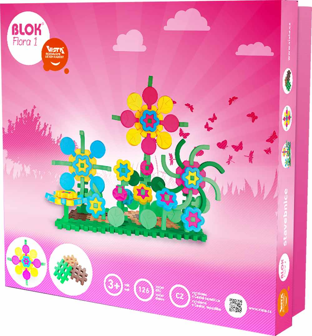 Stavebnice Blok Flora 1, 126 dílků