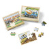 Dětské dřevěné puzzle Dopravní prostředky v krabičce