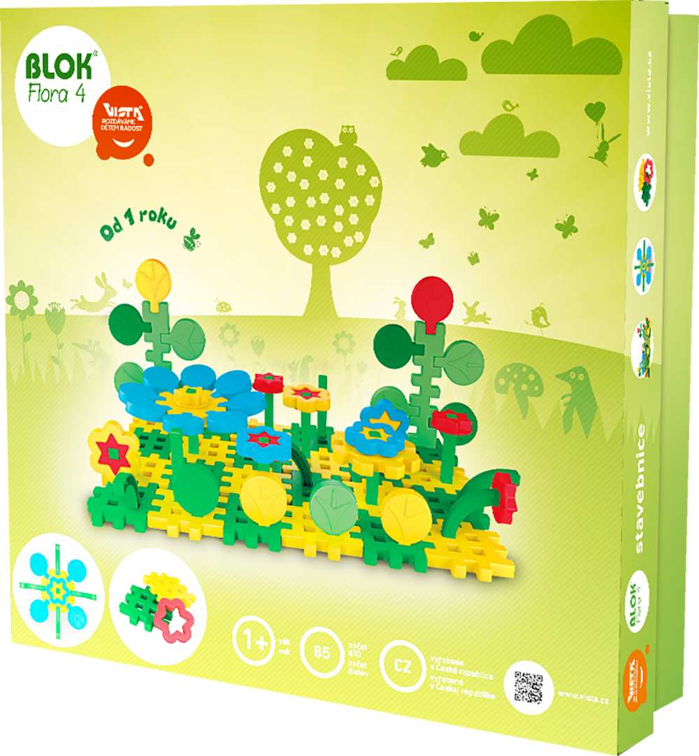 Stavebnice Blok Flora 4, 85 dílků