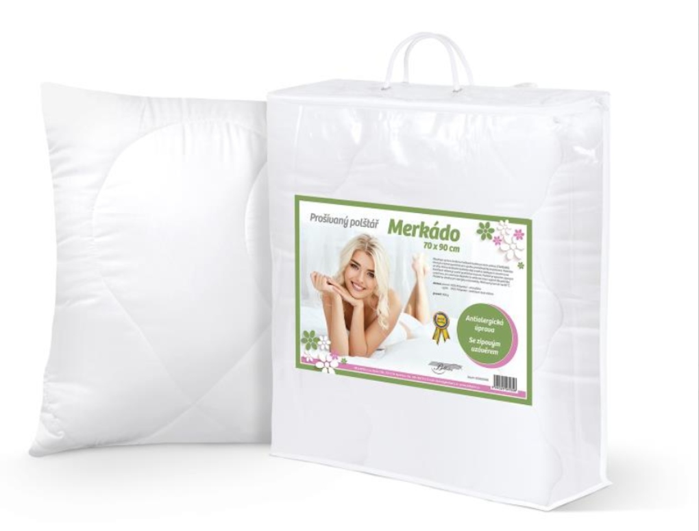 Bellatex Polštář Merkádo 900g - bílá, 70x90 cm