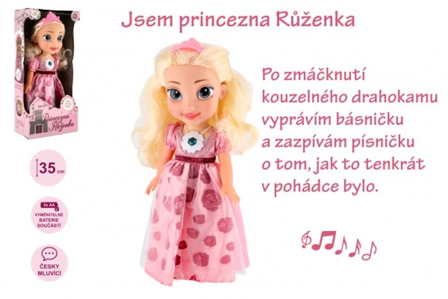 Panenka princezna Růženka, česky mluvící 35cm