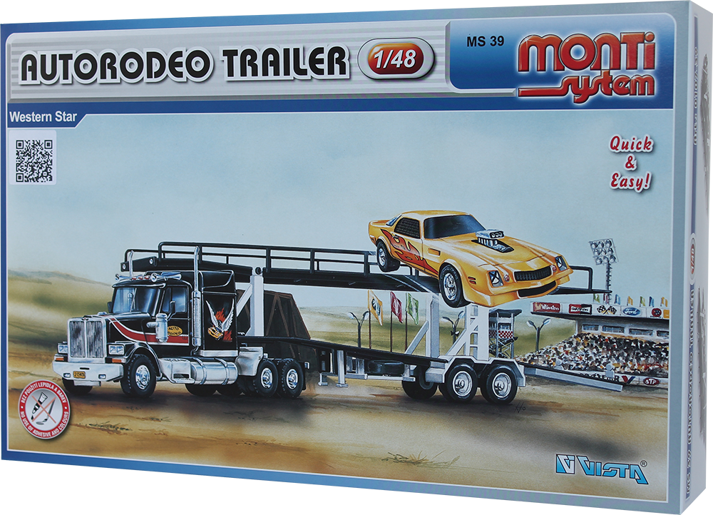 Monti System 39 Western Star Autorodeo Trailer 1:48