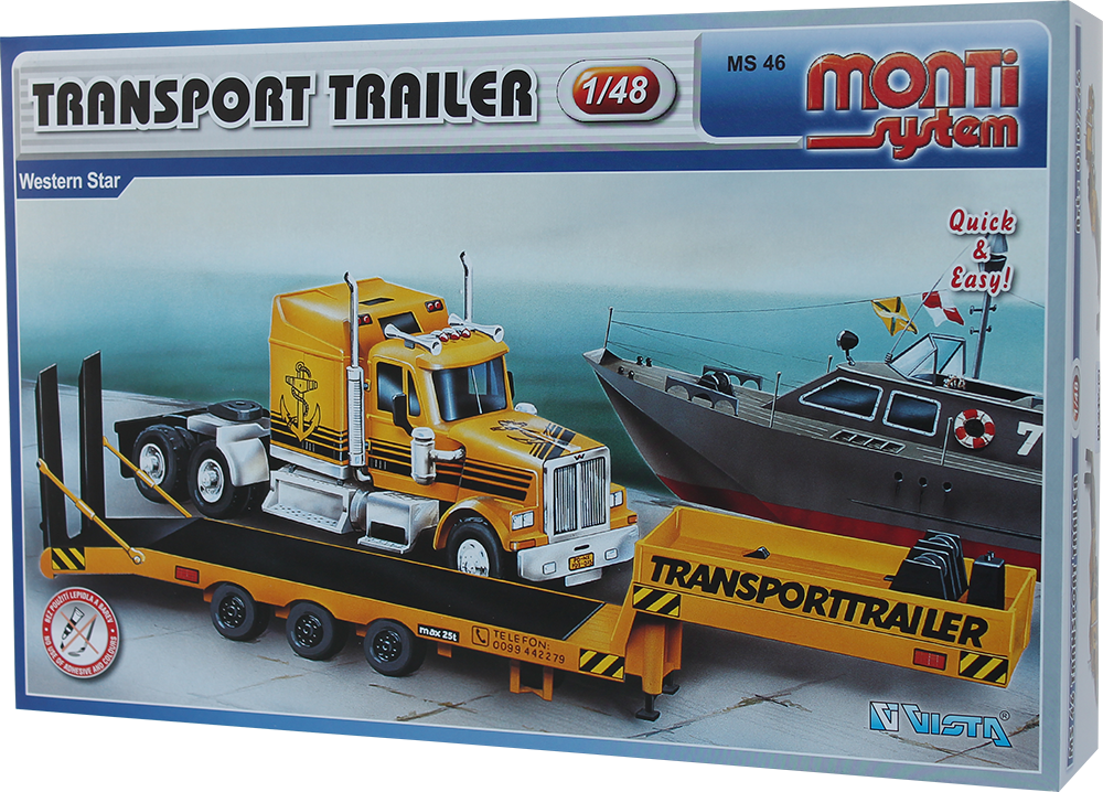 Monti System 46 Western Star Transport Trailer 1:48