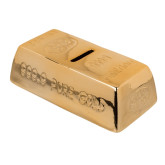 Keramická pokladnička cihla zlata, 17x9x5 cm