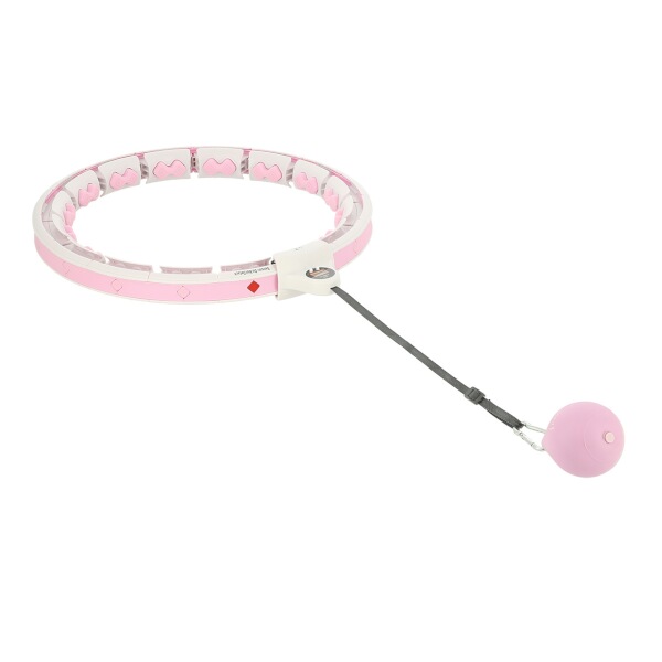 Masážní hula hoop HMS HHW06 se závažím a počítadlem, růžová