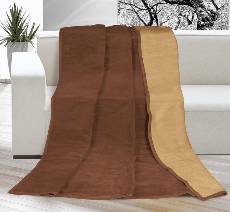 Bellatex Přikrývka KIRA PLUS, čokoládová a oříšková - 150x200 cm