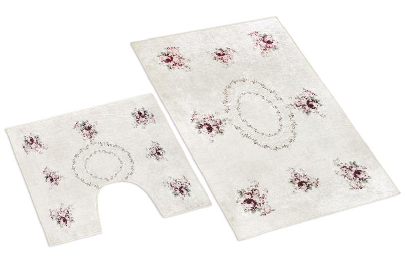 Bellatex Koupelnová sada 3D tisk, Kytice - 60x100, 60x50 cm