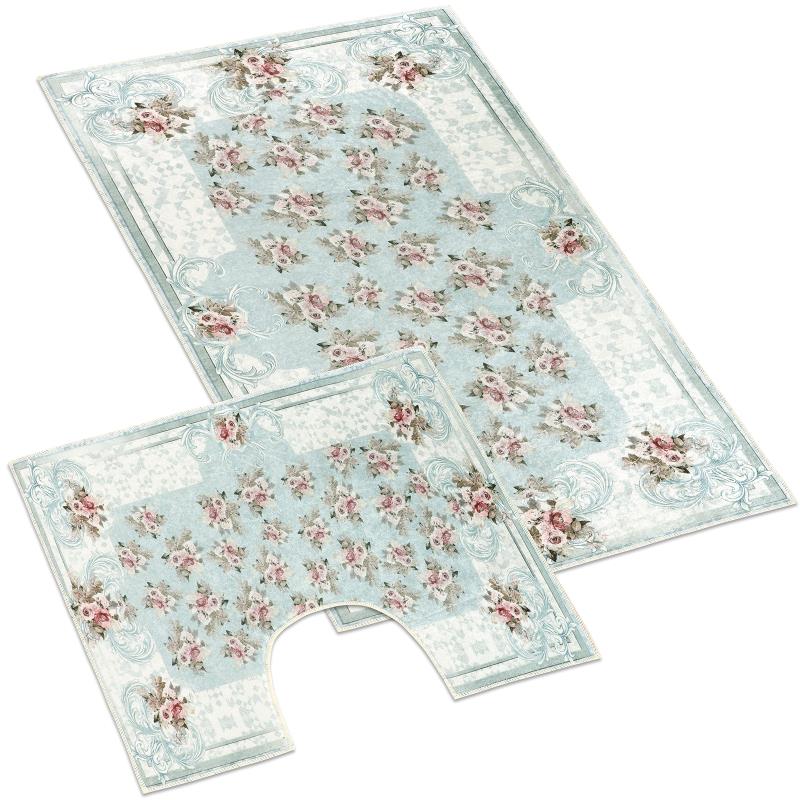 Bellatex Koupelnová sada 3D tisk, Orient s růžičkou - 60x100, 60x50cm
