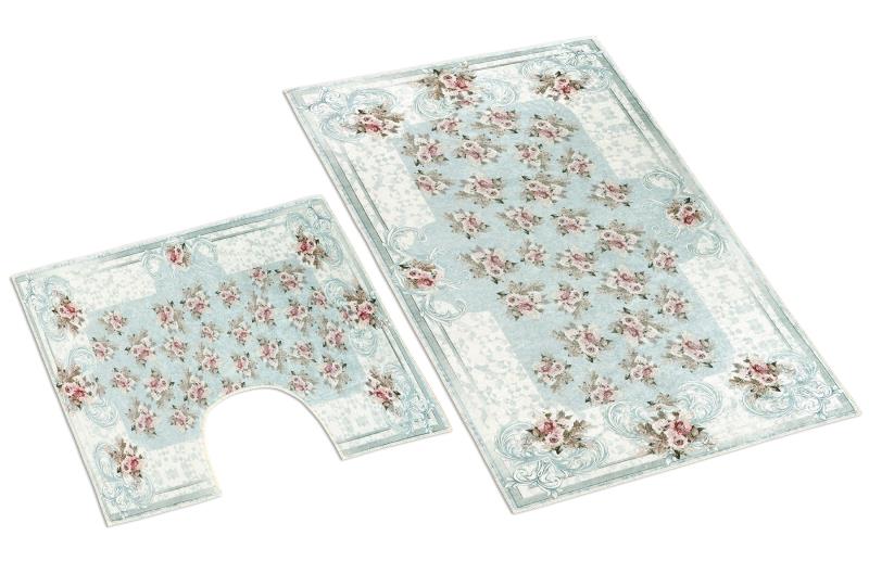 Bellatex Koupelnová sada 3D tisk, Orient s růžičkou - 60x100, 60x50cm