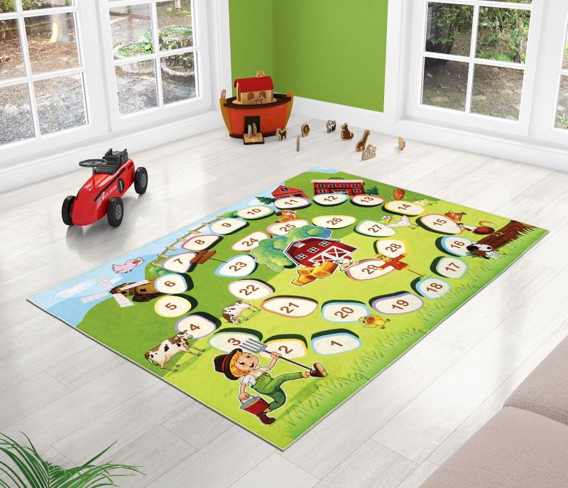 Bellatex Dětský kobereček Farma, šíře 100 cm, délka 150 cm