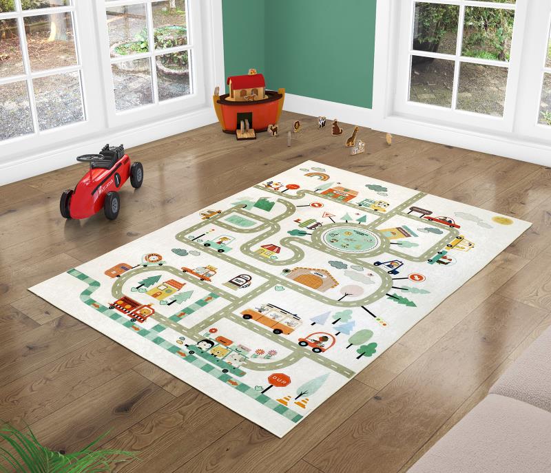 Bellatex dětský kobereček Dopravní hřiště, šíře 100 cm, délka 150 cm