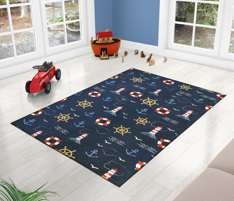 Bellatex Dětský kobereček Moře, šíře 100 cm, délka 150 cm