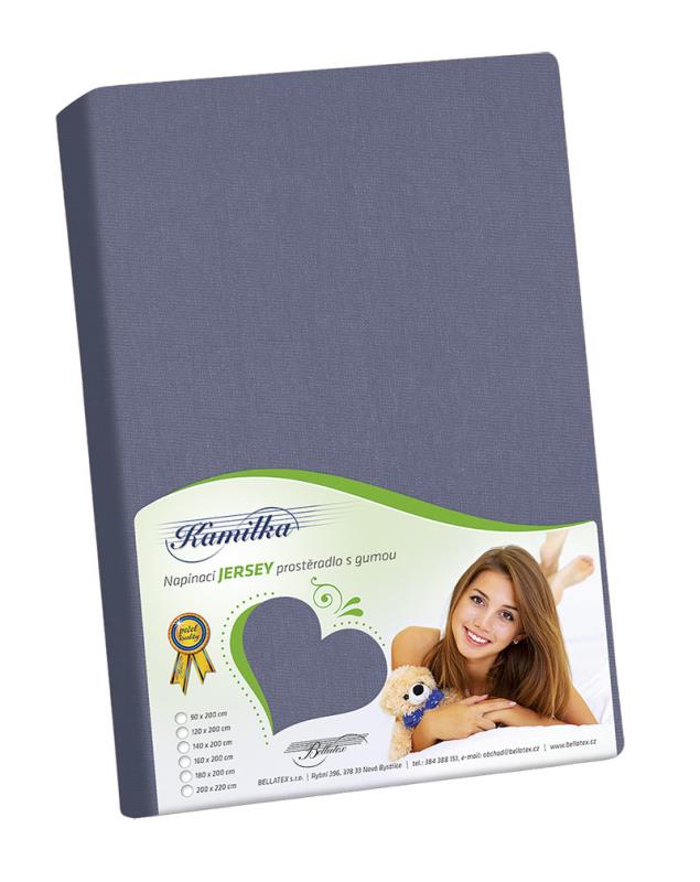 Bellatex Prostěradlo jersey - tmavě šedá - 220x200 cm