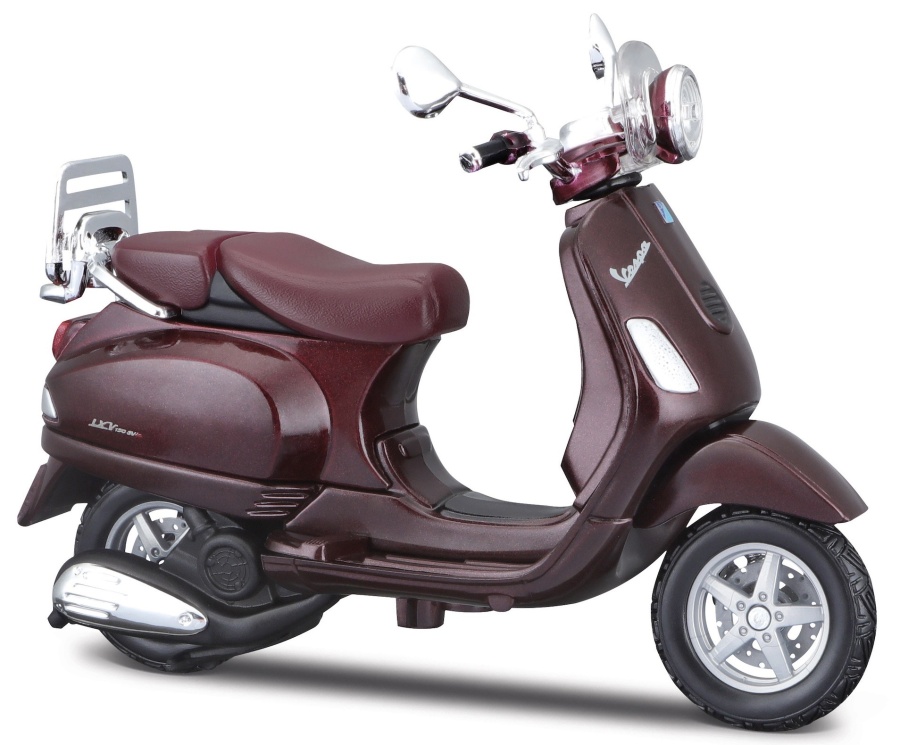 Maisto skůtr Vespa LXV (2013) bordó 1:18