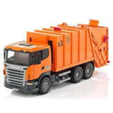 Bruder 3560 Popelářské auto Scania R oranžové