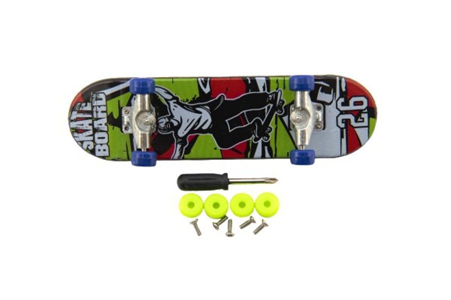Prstový skateboard šroubovací, 9cm assort
