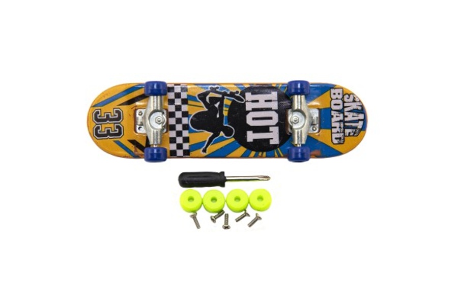 Prstový skateboard šroubovací, 9cm assort