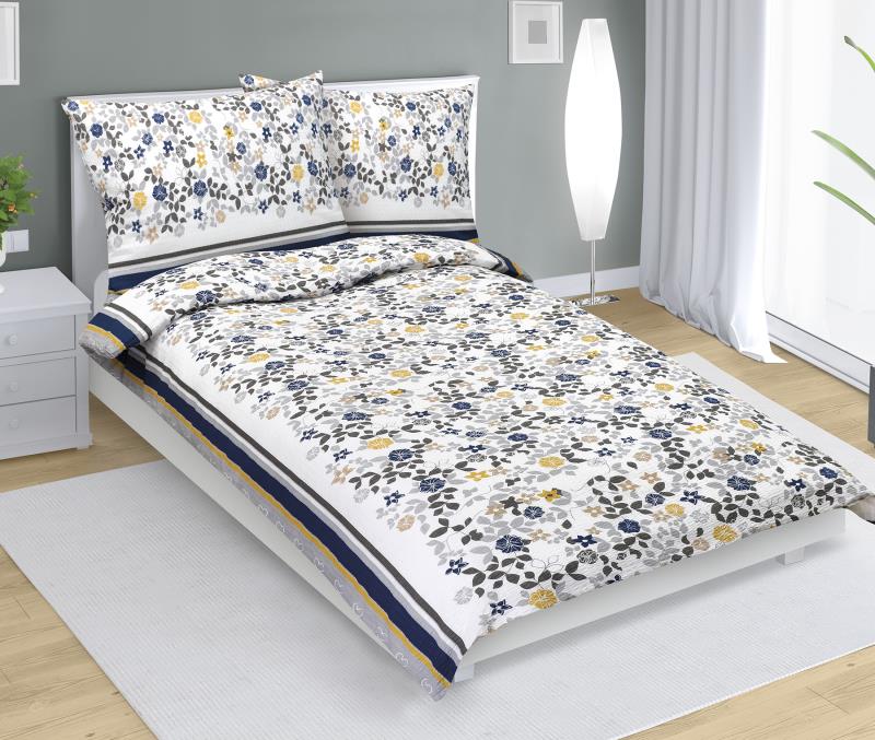 Bellatex Povlečení krepové, Šedý lupínek - 140x220, 70x90 cm