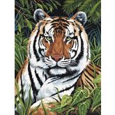 Malování obrázků podle čísel - Tygr v trávě  22 x 30 cm