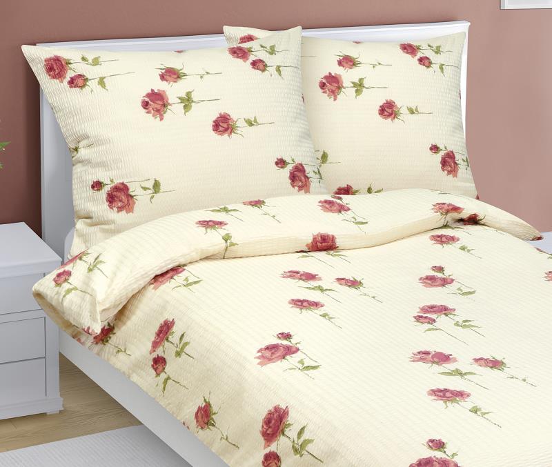 Bellatex Povlečení krepové, Růžičky - 140x220, 70x90 cm