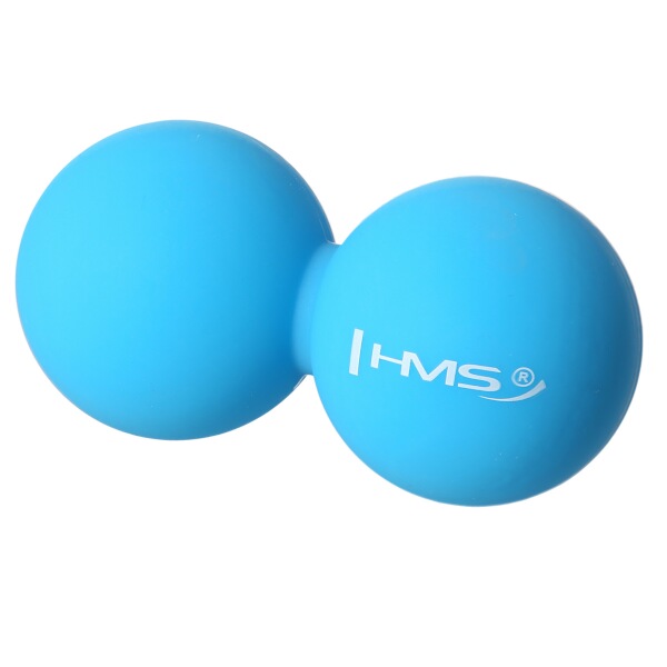 Dvojitý masážní míč HMS BLC02 Lacrosse Ball, modrý