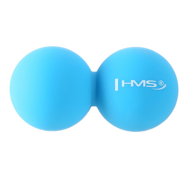 Dvojitý masážní míč HMS BLC02 Lacrosse Ball, modrý