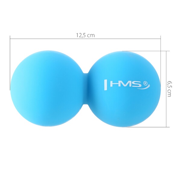 Dvojitý masážní míč HMS BLC02 Lacrosse Ball, modrý