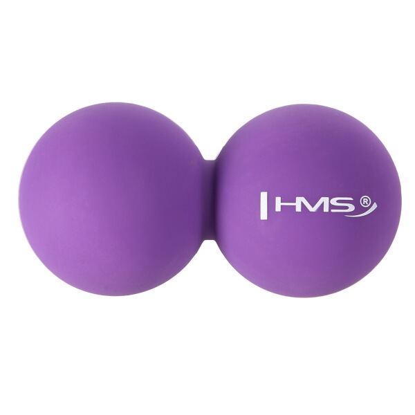 Dvojitý masážní míč HMS BLC02 Lacrosse Ball, fialový
