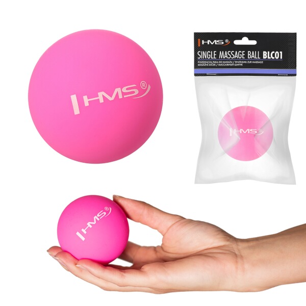 Masážní míč HMS BLC01 Lacrosse Ball, růžový