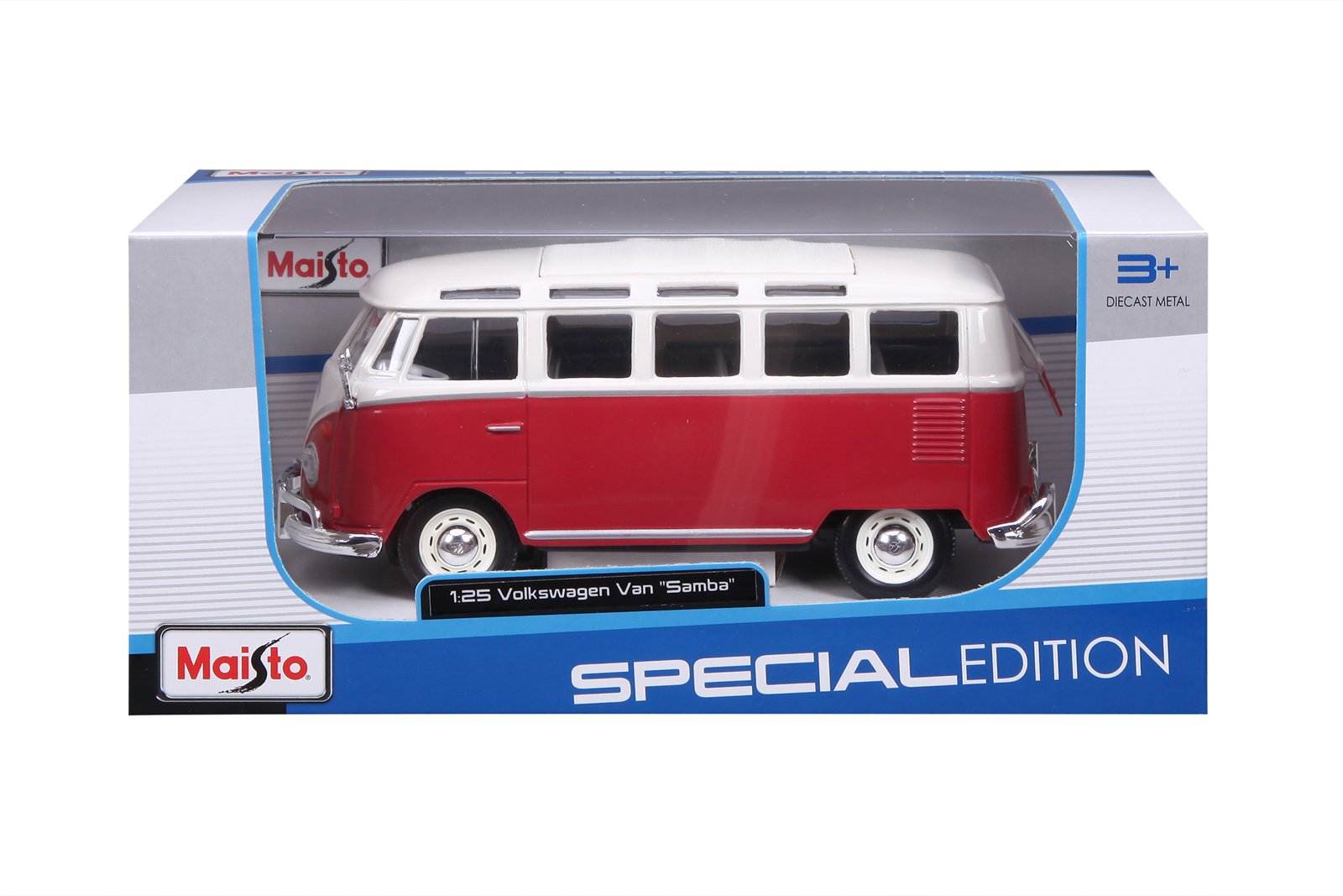 Maisto Volkswagen Van Samba, Červený 1:25