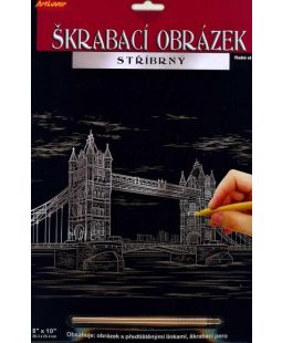 Škrabací obrázek  25 x 20 cm -  Tower Bridge