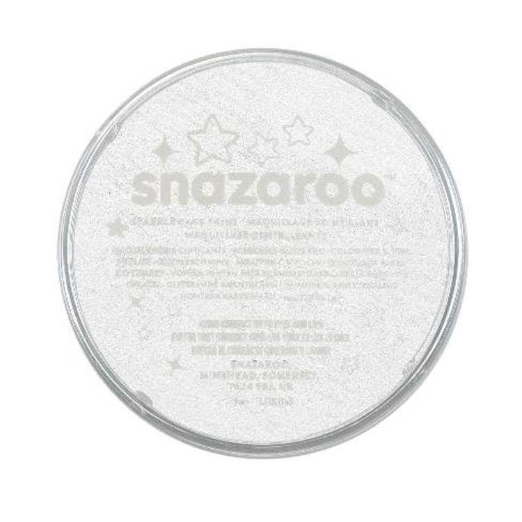 Snazaroo třpytivá barva na obličej 18 ml. - Bílá