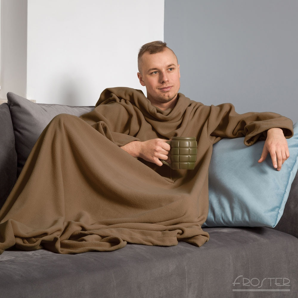 Froster Deka s rukávy, Cappuccino, 205x145 cm