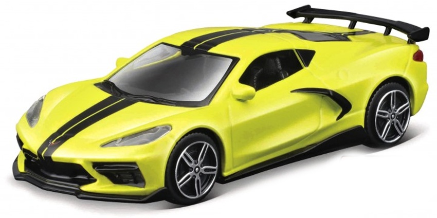 Bburago Street Fire Collezione Chevrolet 2020 Corvette, žlutá 1:43