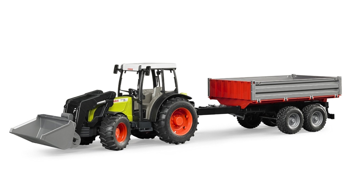 Bruder 2112 Traktor Claas Nectis 267F s přívěsem a př.lžící